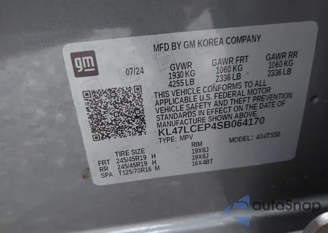 2025 Buick Envista Avenir Fwd z USA, uszkodzony, nr VIN KL47LCEP4SB064170